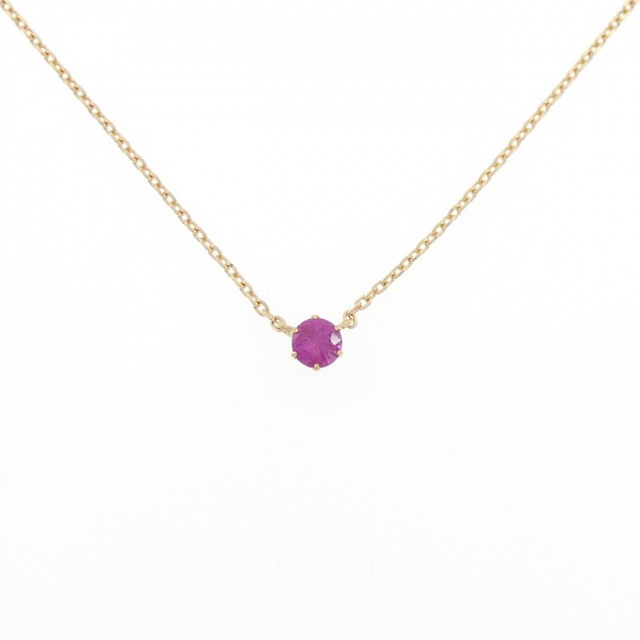 K18YG ルビー ネックレス 0.12CT