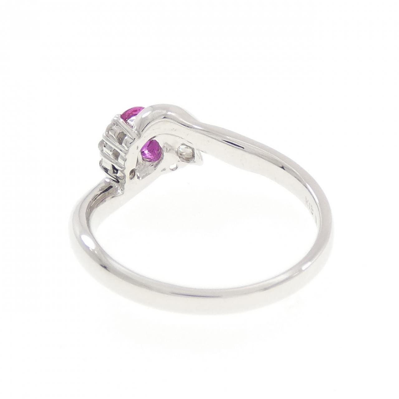K18WG ルビー リング 0.31CT