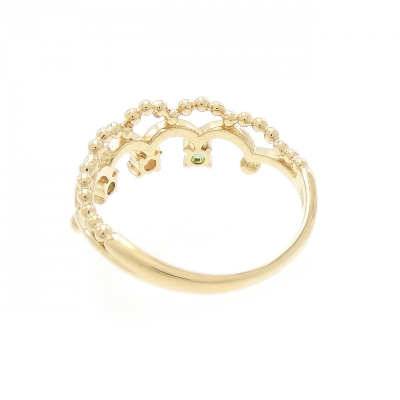 K18YG emerald ring