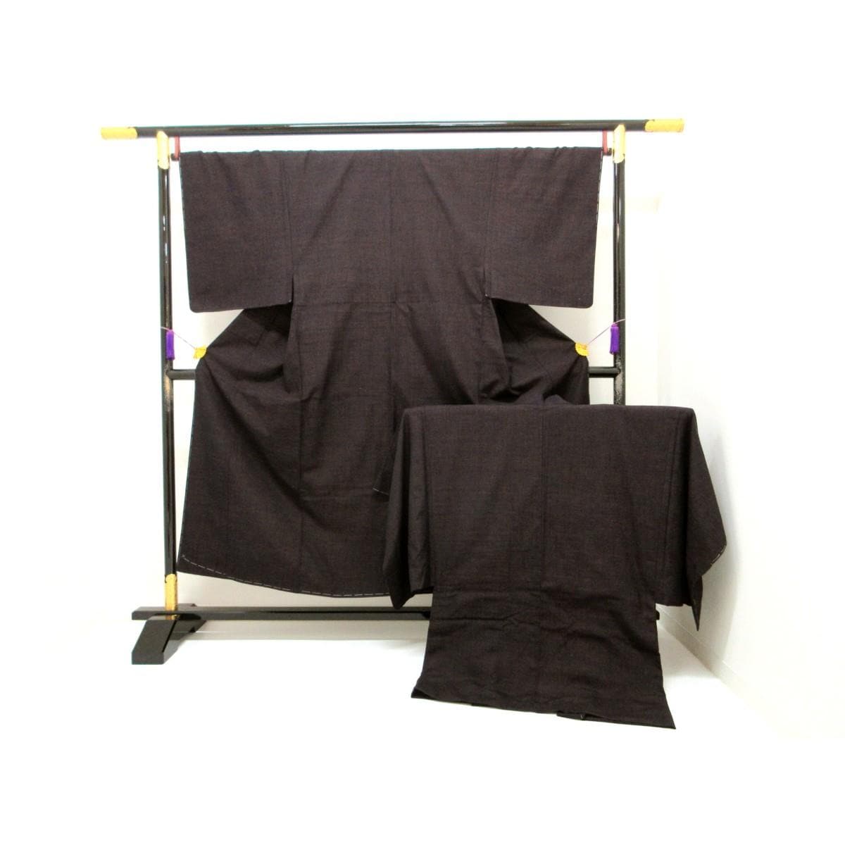 【未使用品】男物　証紙付　きもの・羽織　２点セット【本場結城紬】