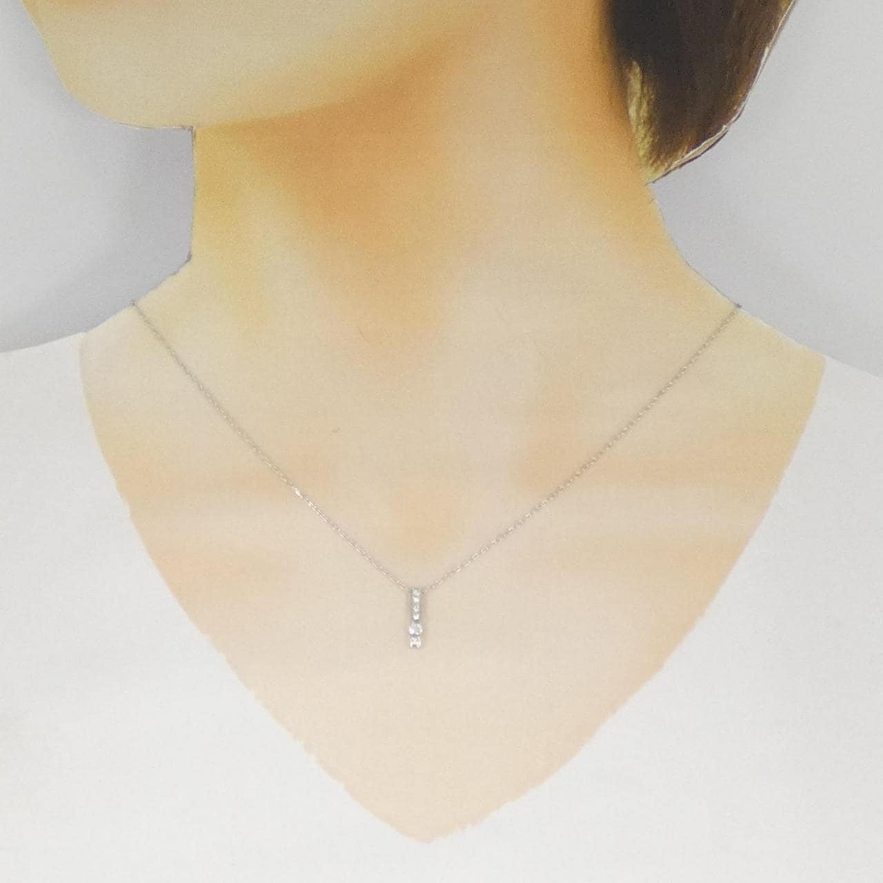 PT900/PT850 ダイヤモンド ネックレス 0.12CT