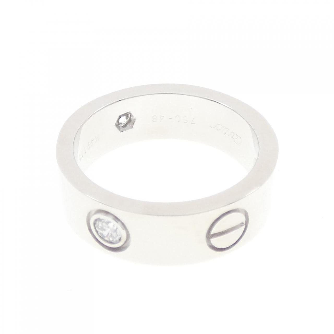 カルティエ ラブ ハーフダイヤ リング