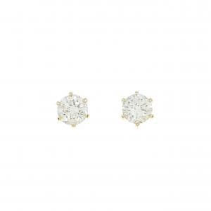 【リメイク】K18YG/ST ダイヤモンド ピアス 0.224CT 0.226CT G SI2 VG-GOOD