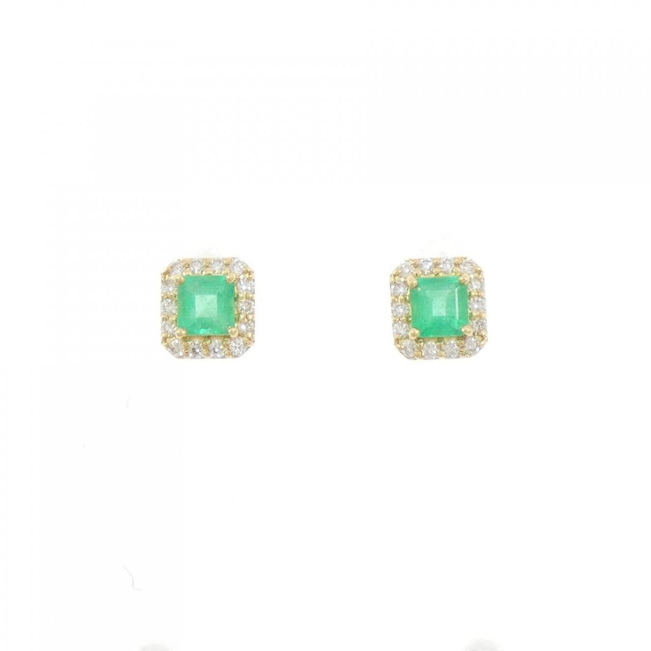 [新品] K18YG 祖母綠耳環 0.33CT