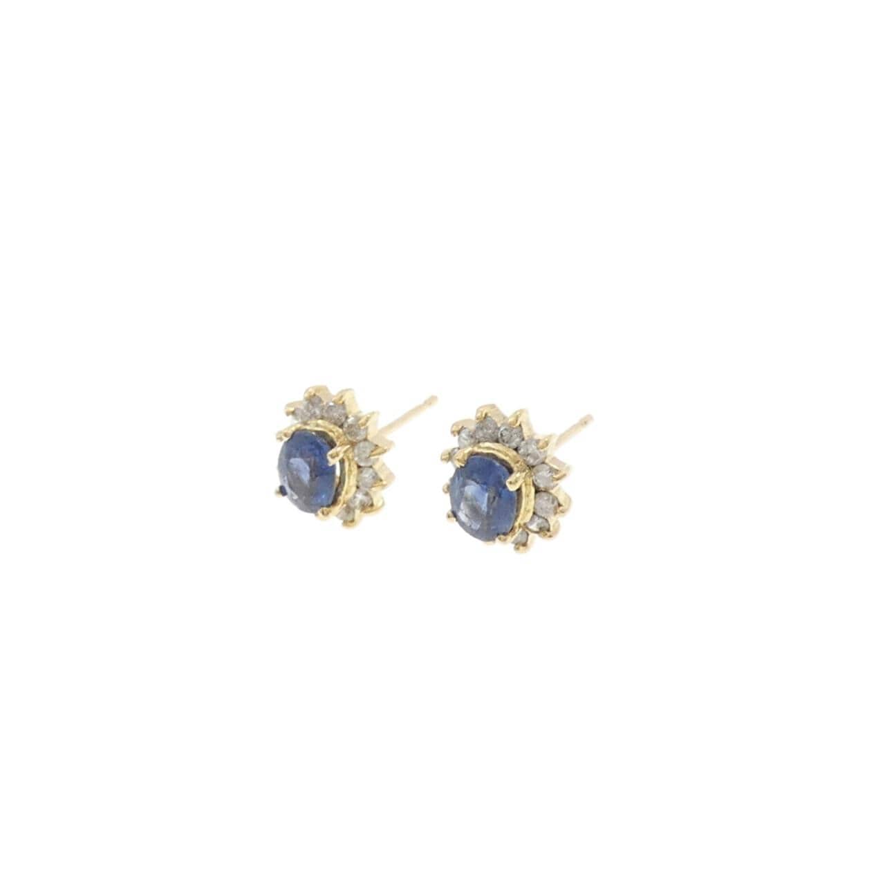 K18YG sapphire earrings