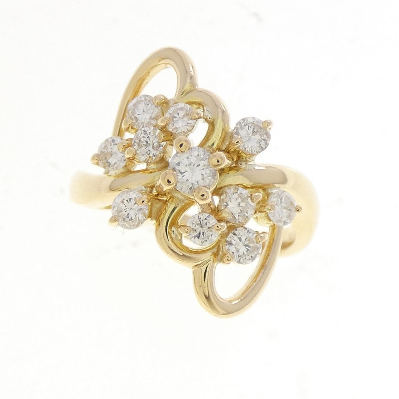 K18YG ダイヤモンド リング 0.57CT