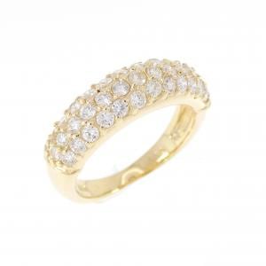 K18YG パヴェ ダイヤモンド ピンキーリング 0.50CT