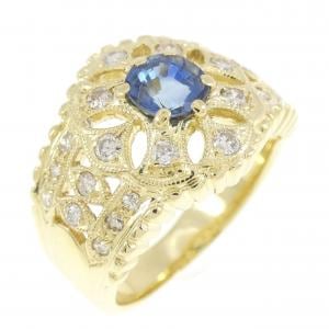 K18YG サファイヤ リング 0.72CT
