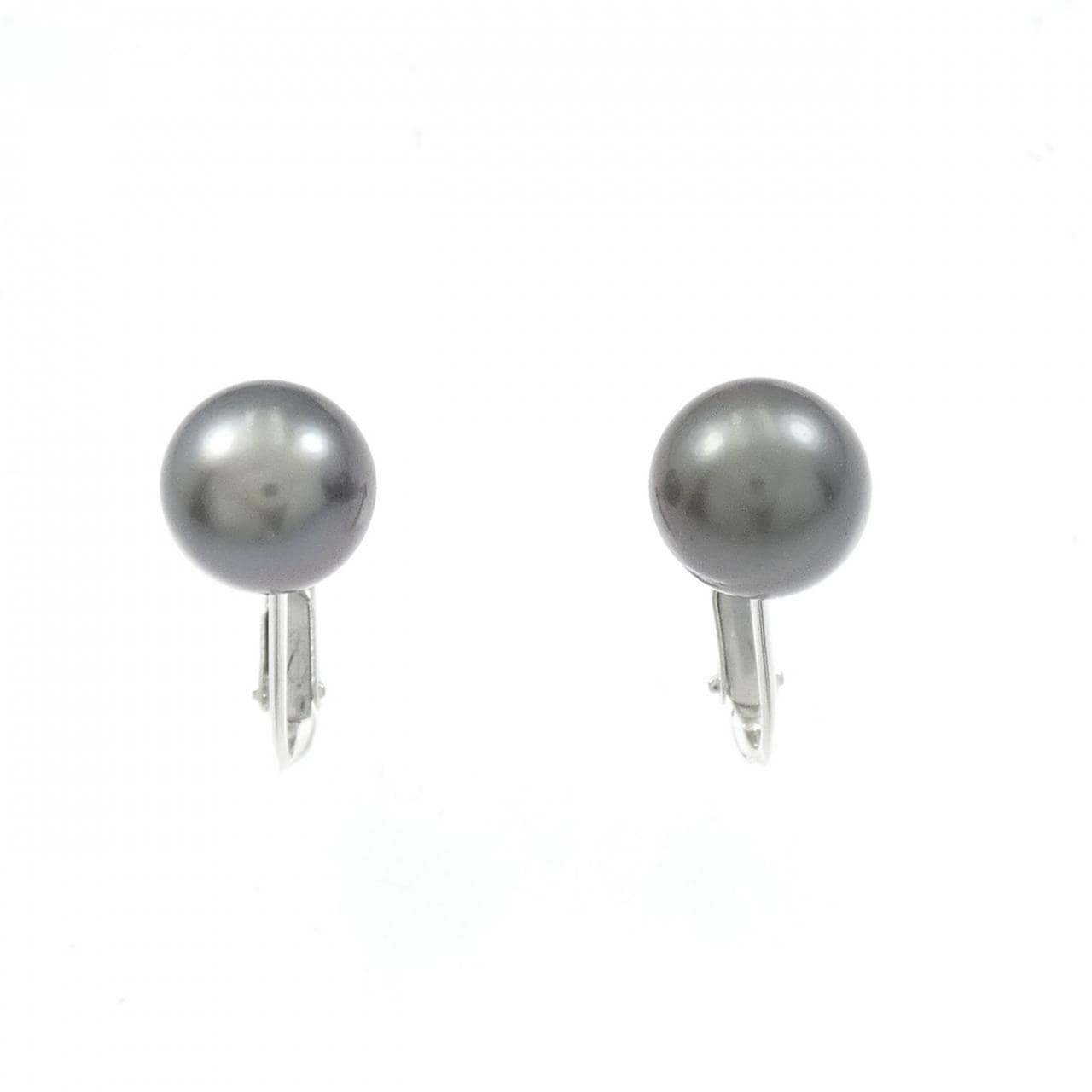 K14WG 黒蝶パール イヤリング 9.0mm
