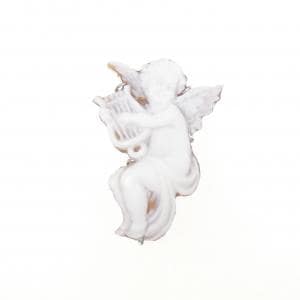 K18WG エンジェル シェルカメオ ブローチ