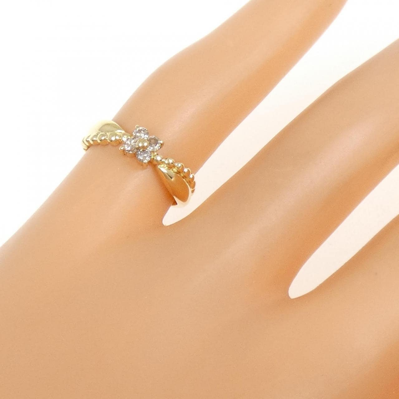 K18YG ダイヤモンド ピンキー リング