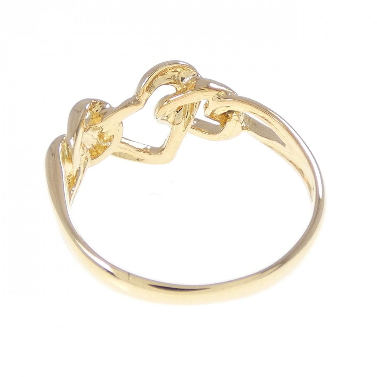 K18YG ハート リング