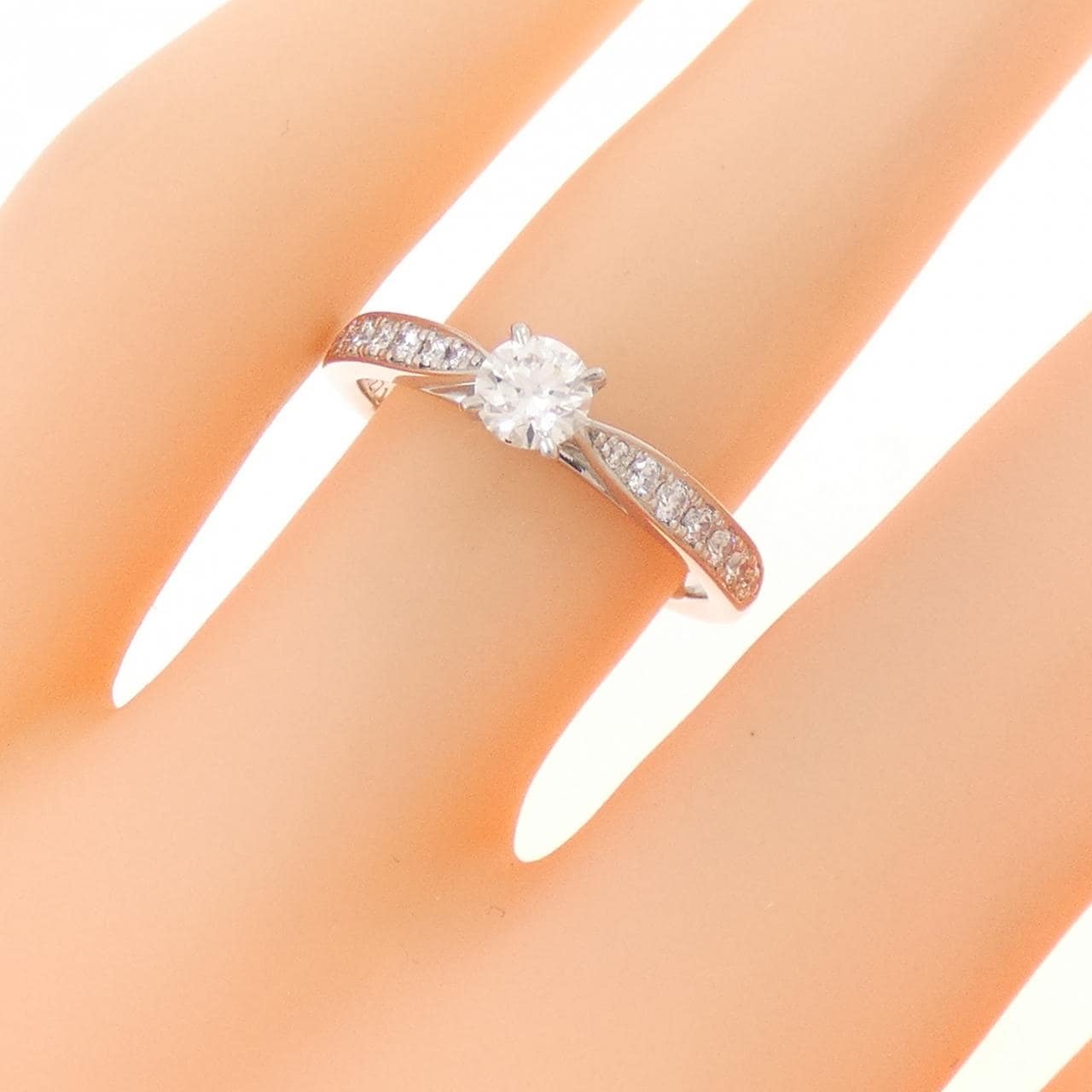 PT950 ダイヤモンド リング 0.271CT I VS1 EXT H&C