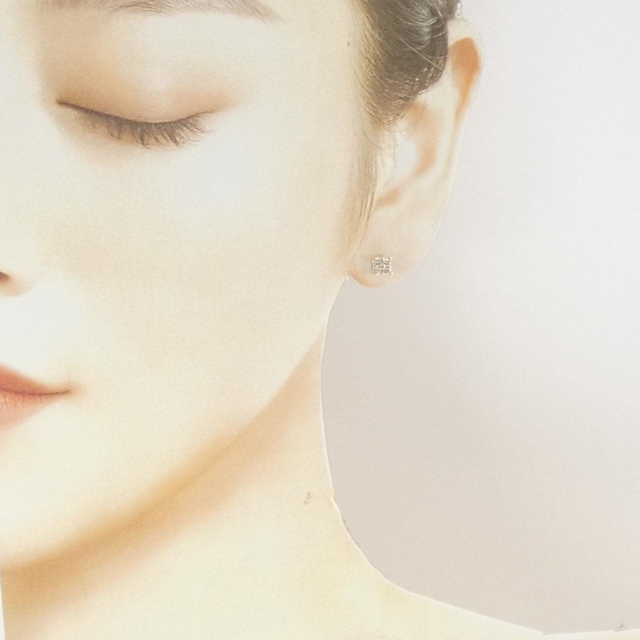 K10YG/K10WG ダイヤモンド ピアス