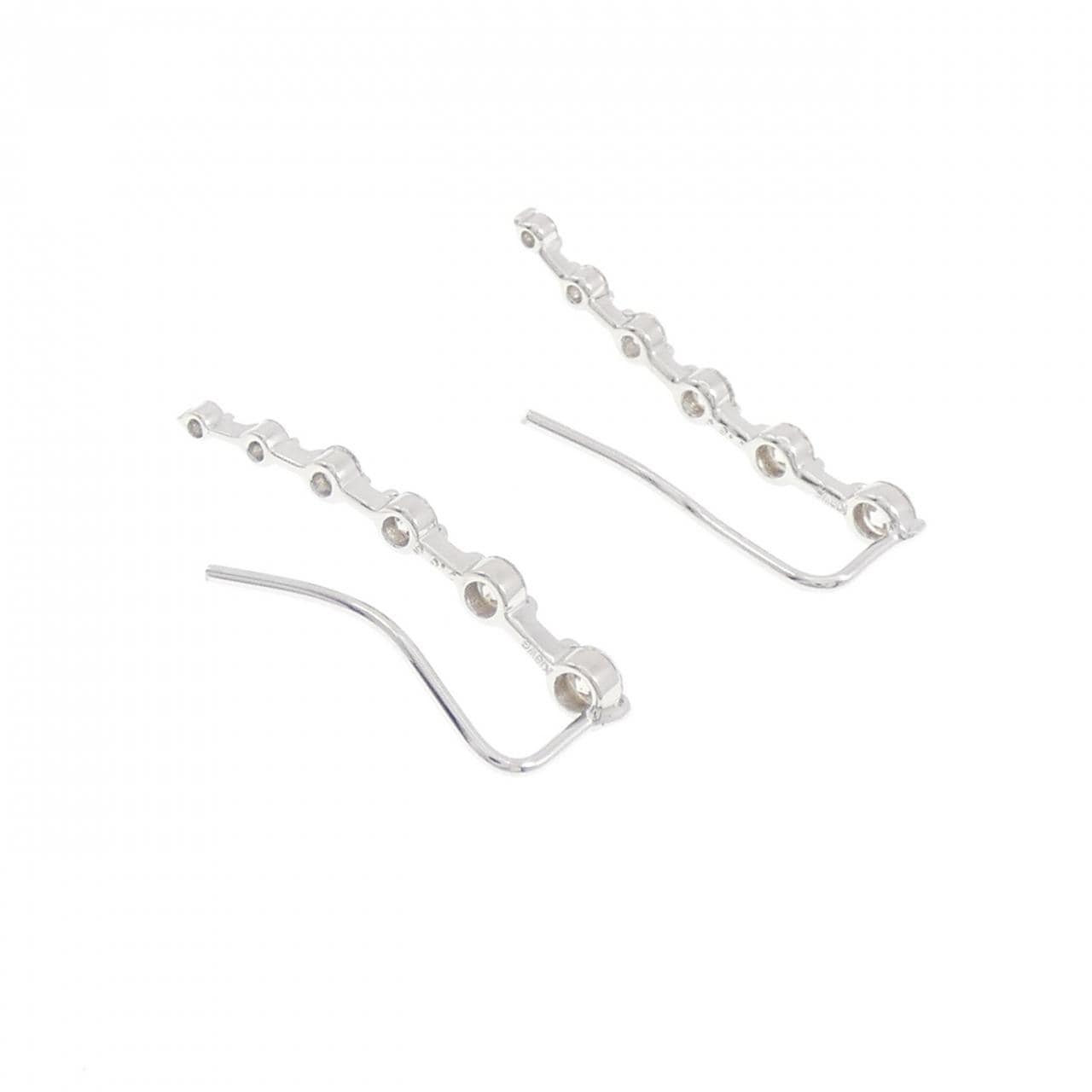 K18WG ダイヤモンド ピアス 0.70CT