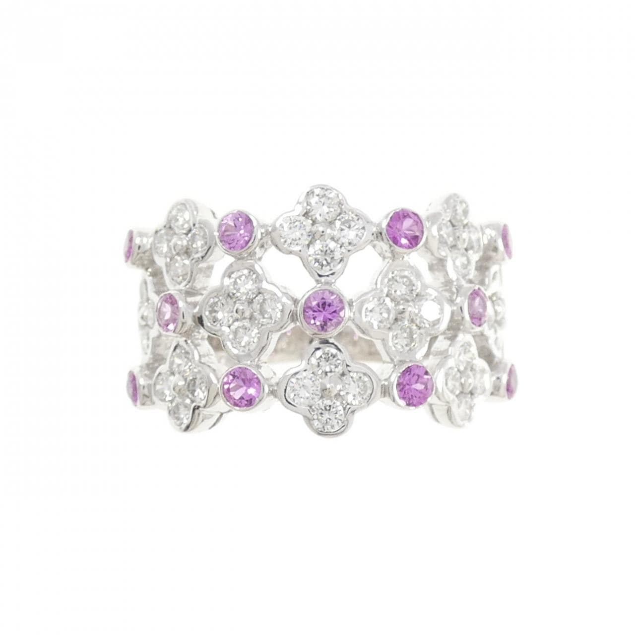750WG サファイヤ リング 0.54CT