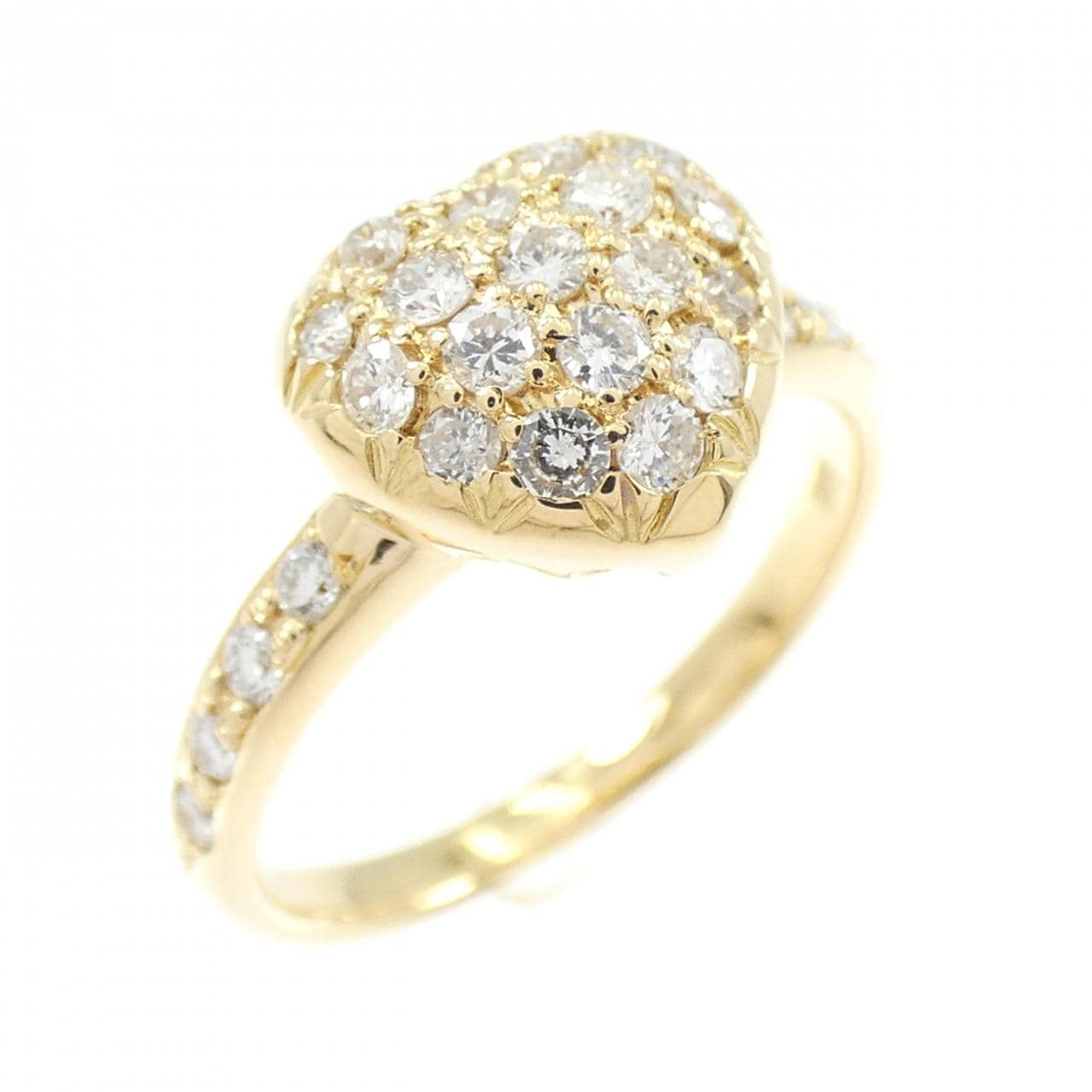 K18YG ハート ダイヤモンド リング 0.30CT