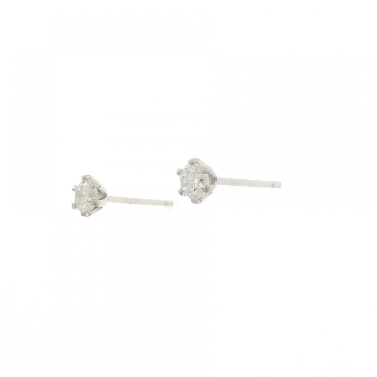 PT900 ソリティア ダイヤモンド ピアス 0.2CT