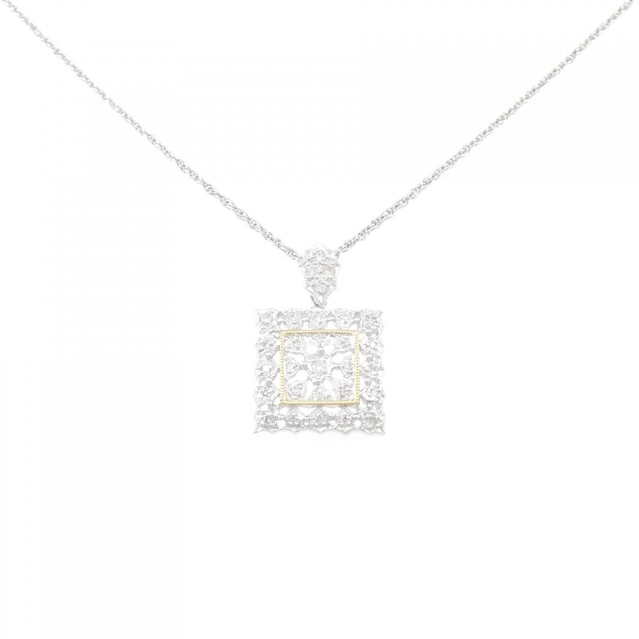 K18WG/K18YG Diamond necklace 0.20CT