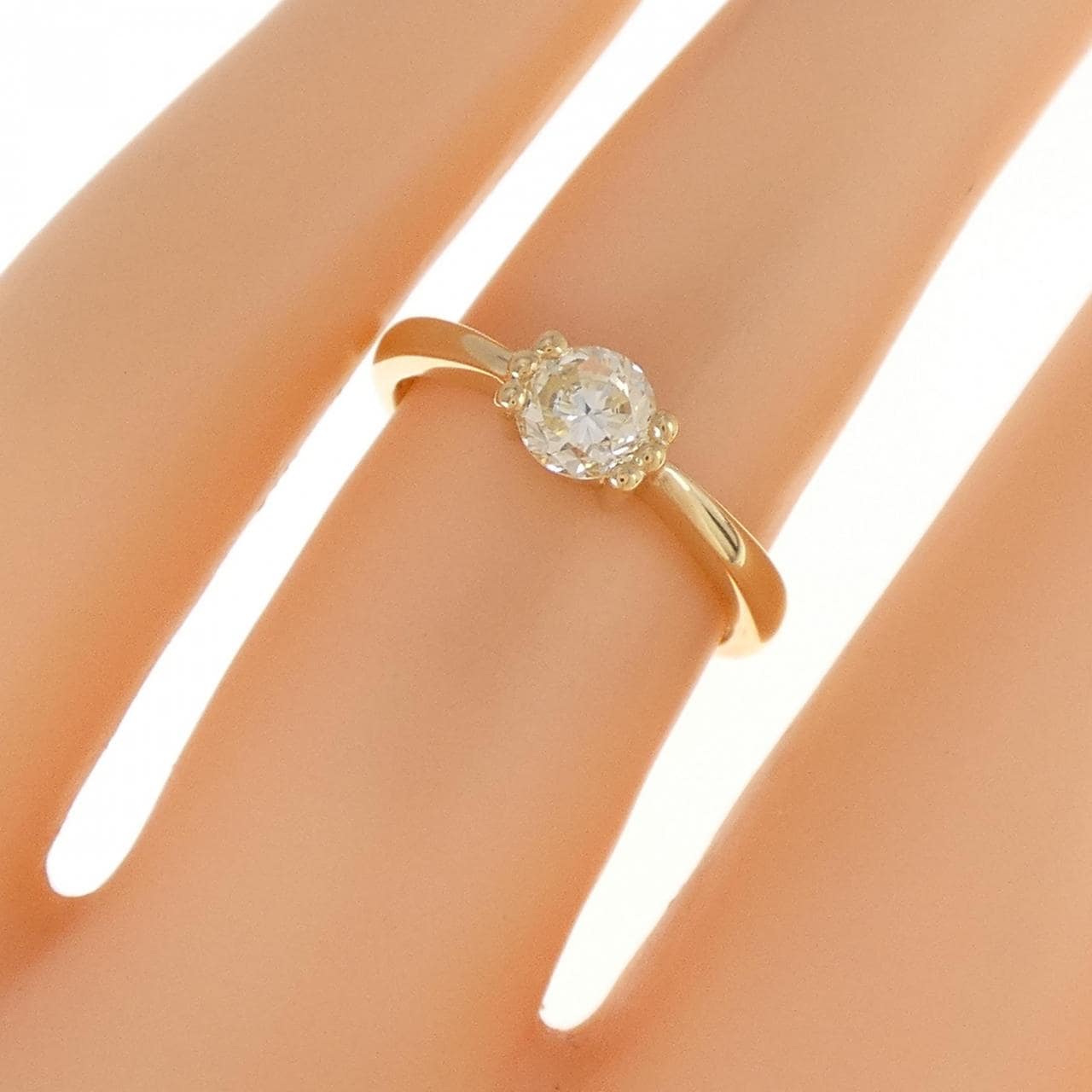 K18YG ダイヤモンド リング 0.45CT
