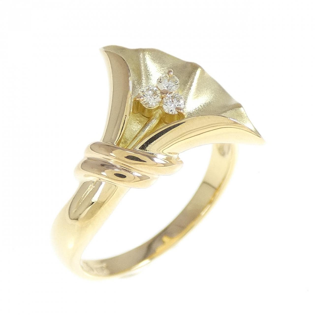 K18YG Diamond ring