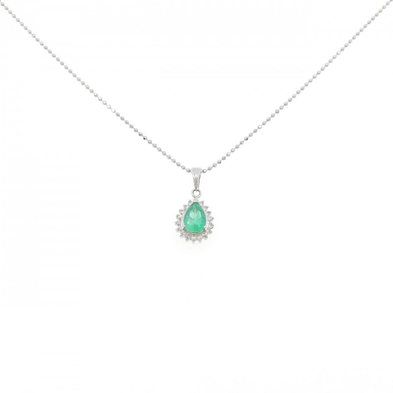 PT900/PT850 エメラルド ネックレス 0.56CT