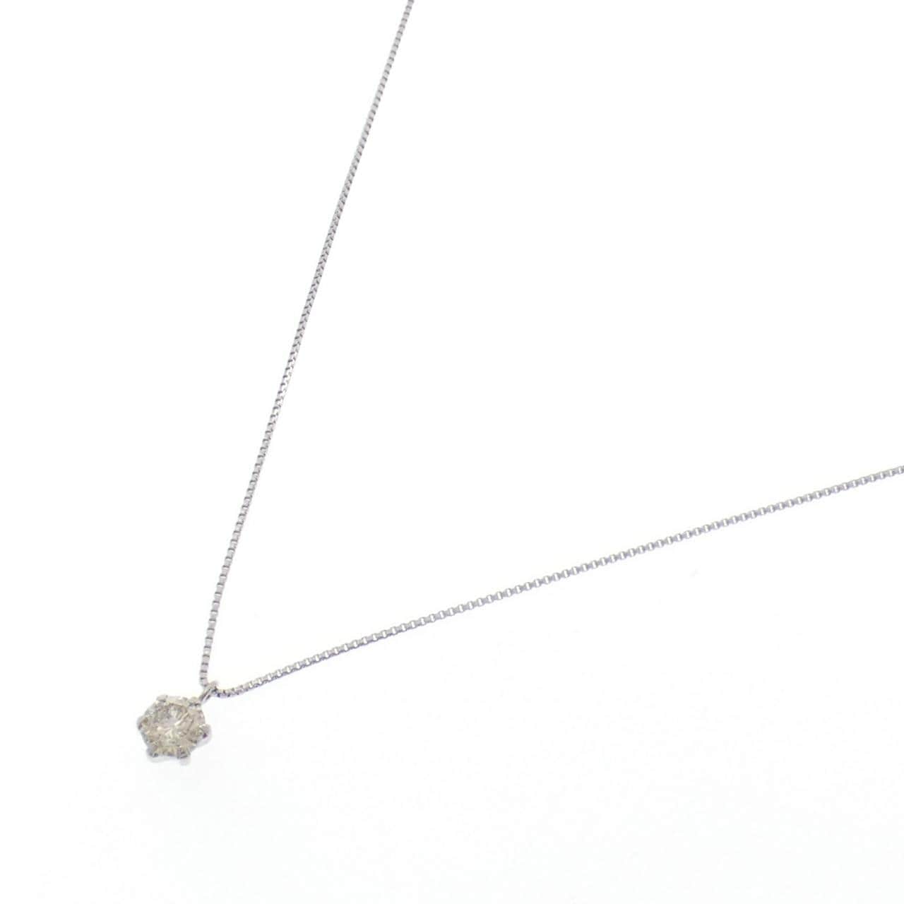 PT900/PT850 ソリティア ダイヤモンド ネックレス 0.30CT