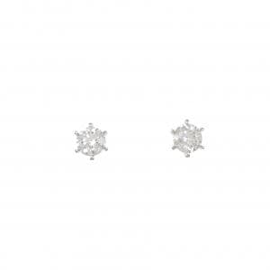 【リメイク】PT900/ST ダイヤモンド ピアス 0.315CT 0.325CT E-F SI2 EXT H&C