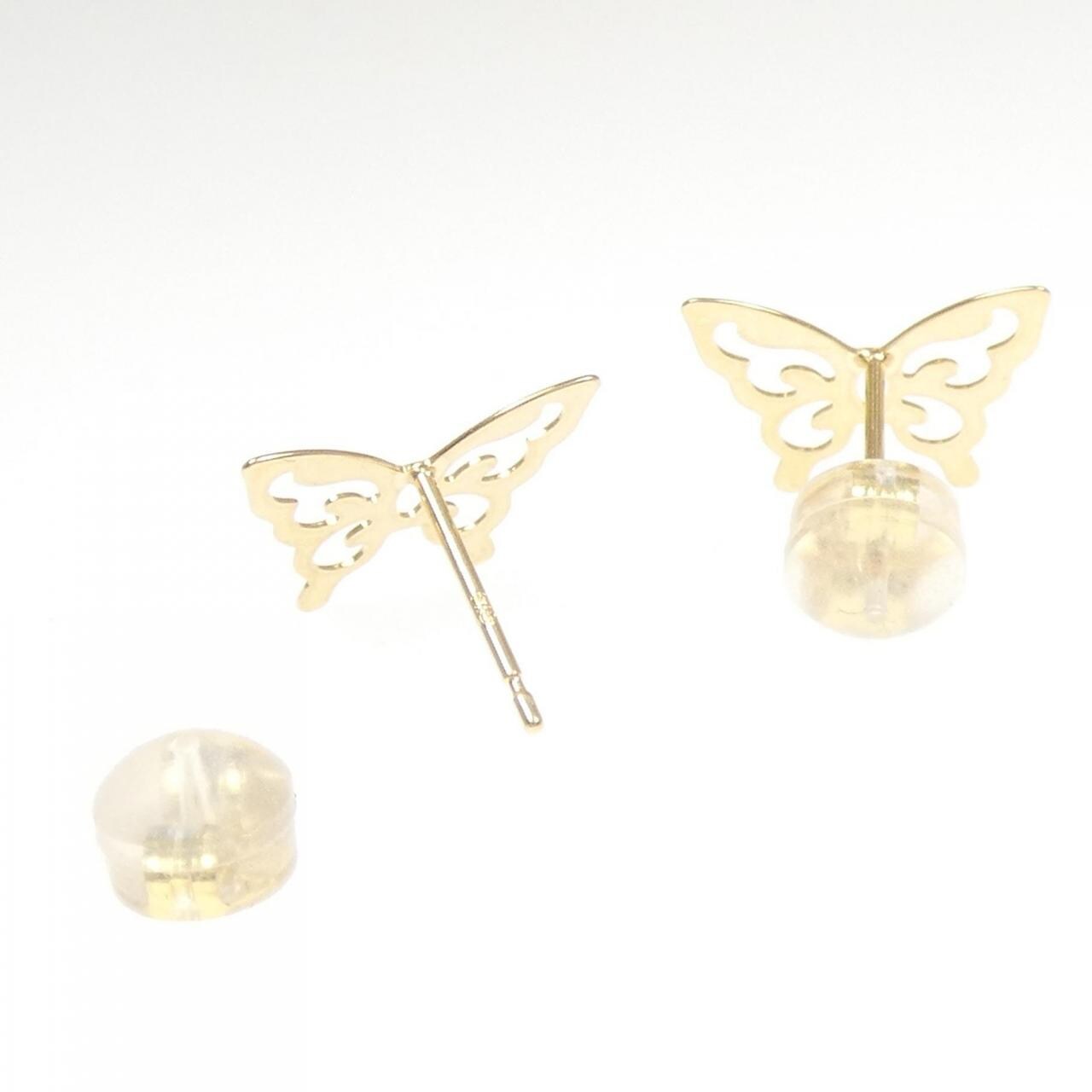 【新品】K18YG バタフライ ピアス
