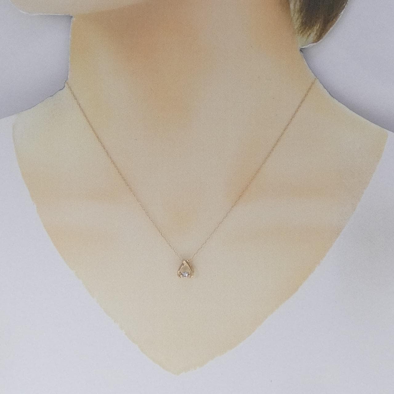 K18PG ダイヤモンド ネックレス 0.08CT
