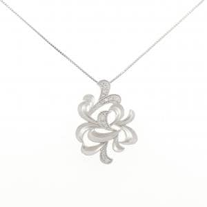 K18WG ダイヤモンド ネックレス 0.16CT