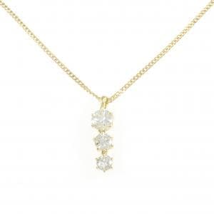 K18YG スリーストーン ダイヤモンド ネックレス 1.00CT