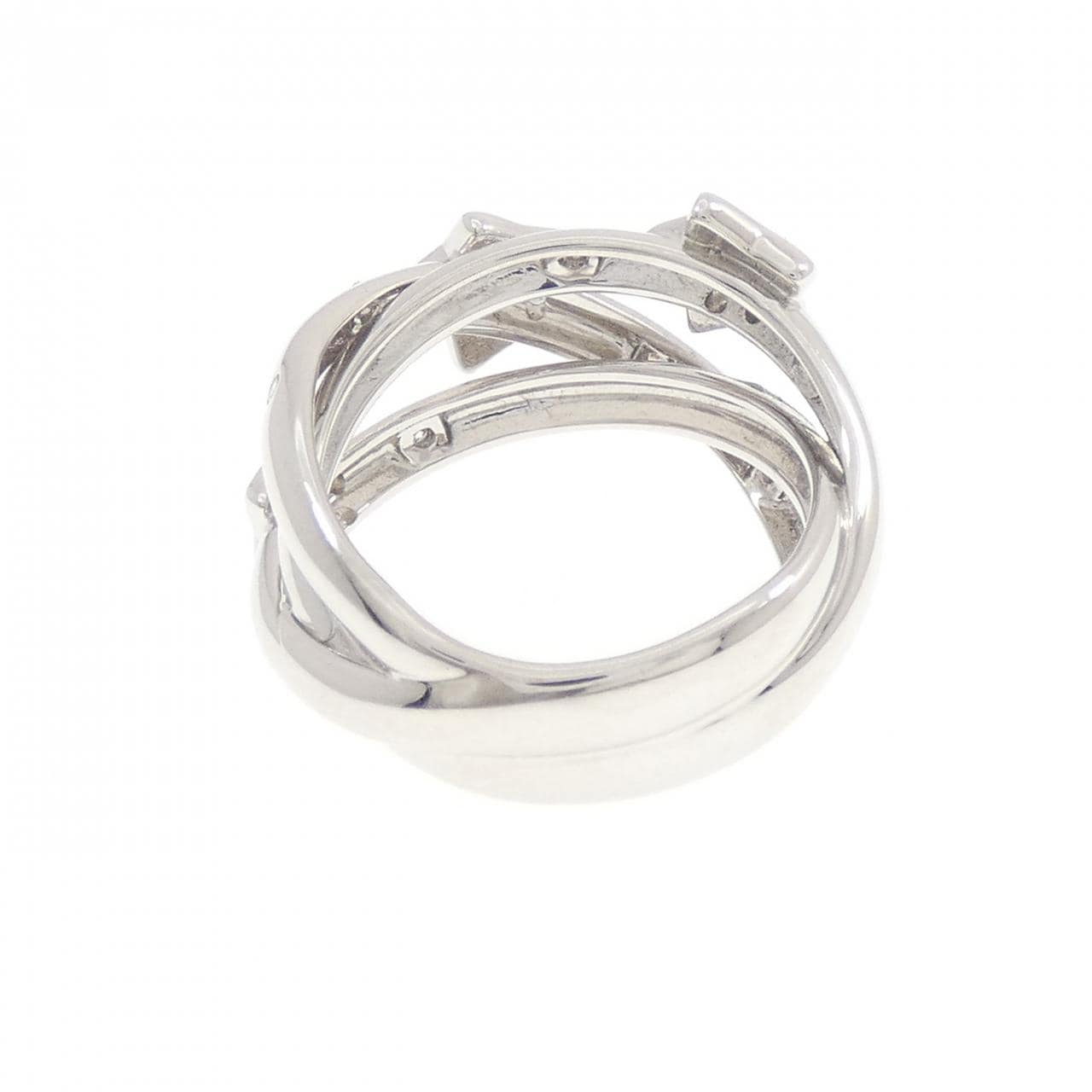 K18WG スター ダイヤモンド リング 0.30CT