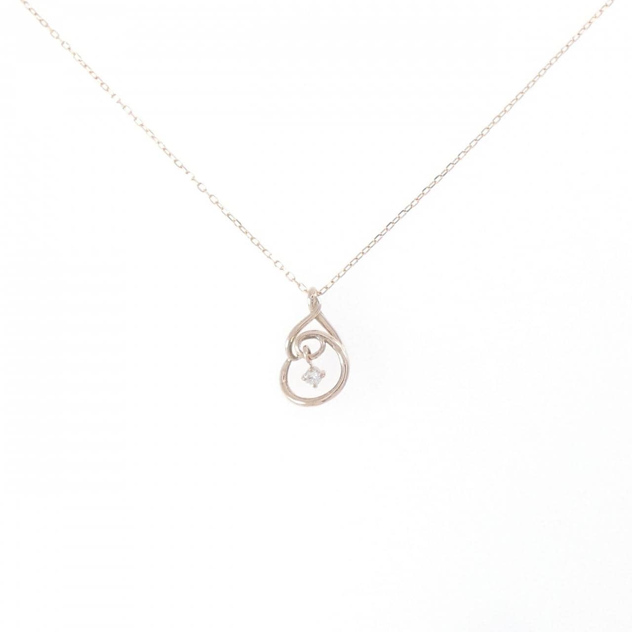 K10PG ダイヤモンド ネックレス 0.03CT