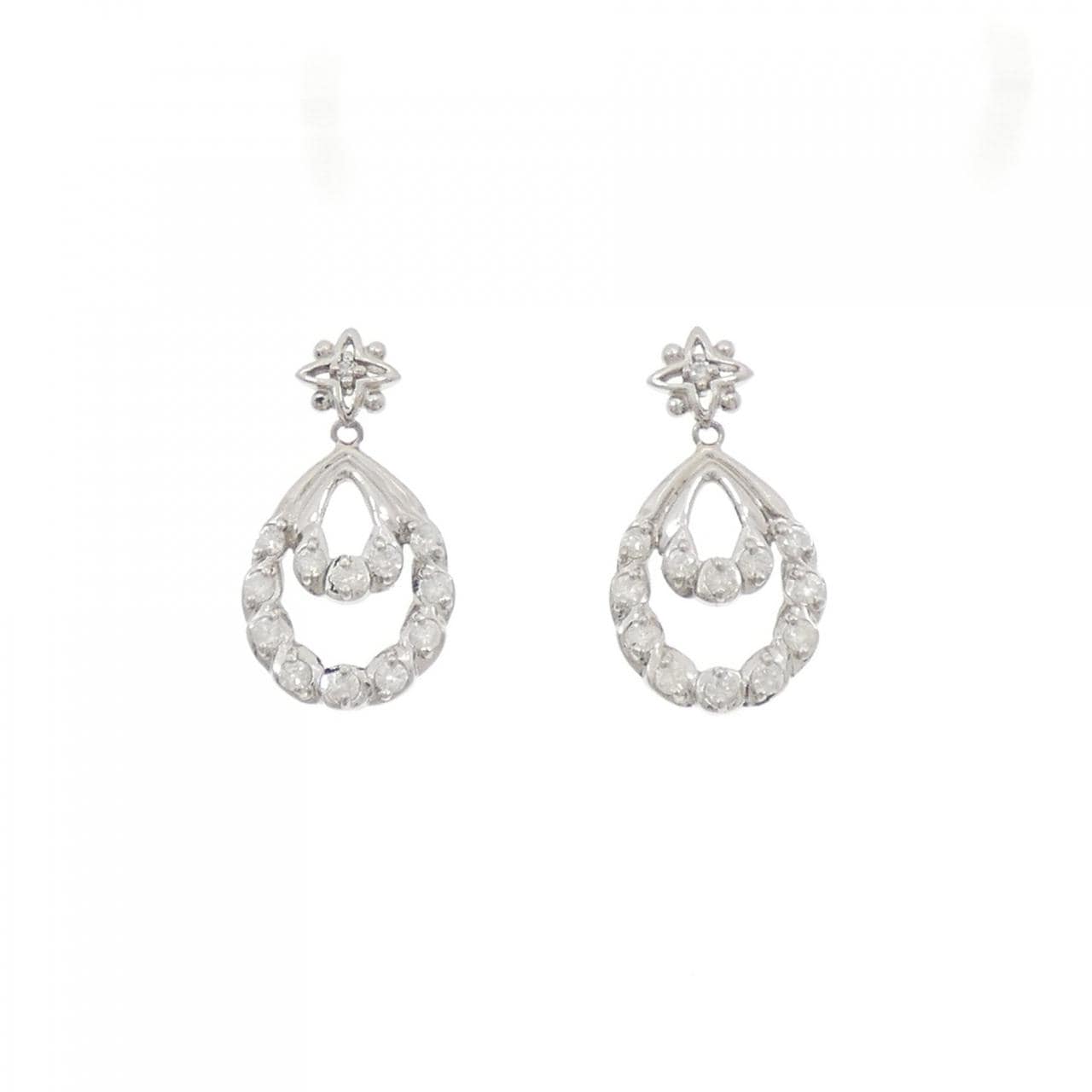 PT900 ダイヤモンド ピアス 0.70CT