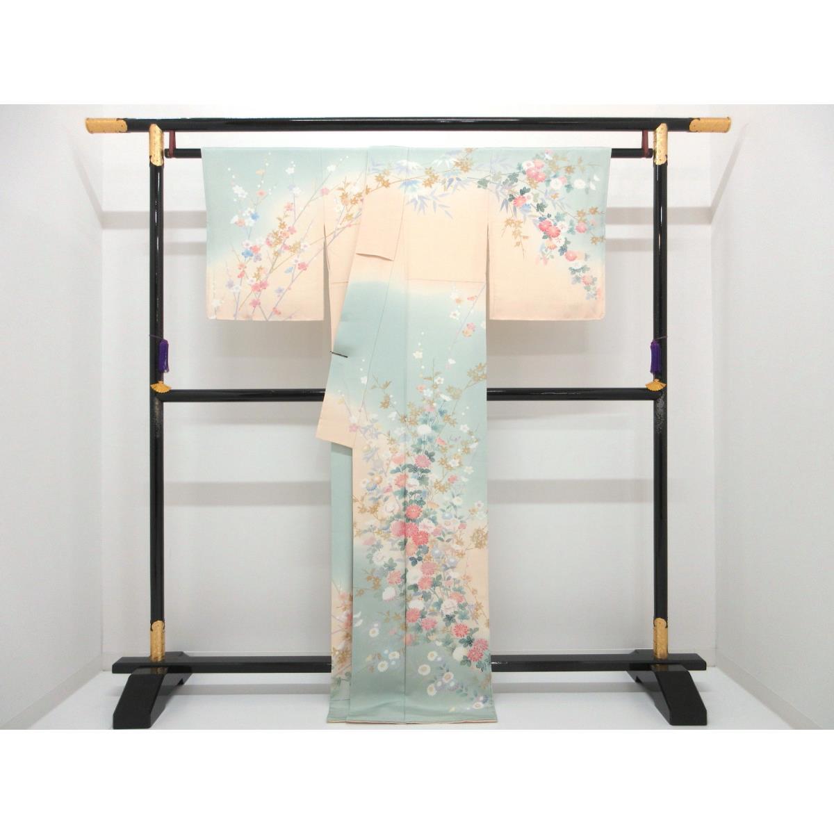 【未使用品】訪問着　友禅金彩加工　ボカシ染