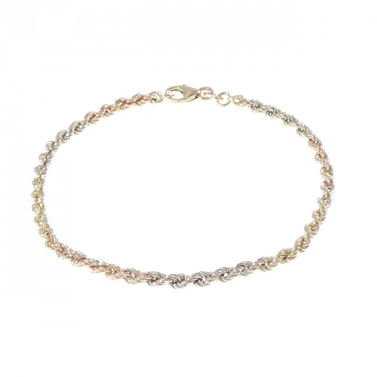 14KTスリーカラー ブレスレット