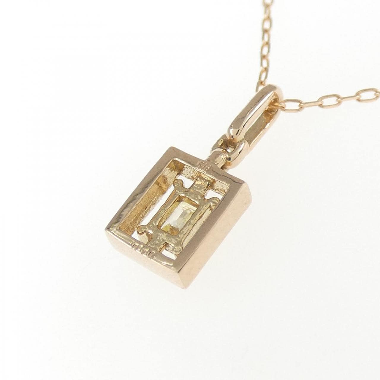 【新品】K18PG ダイヤモンド ネックレス 0.10CT