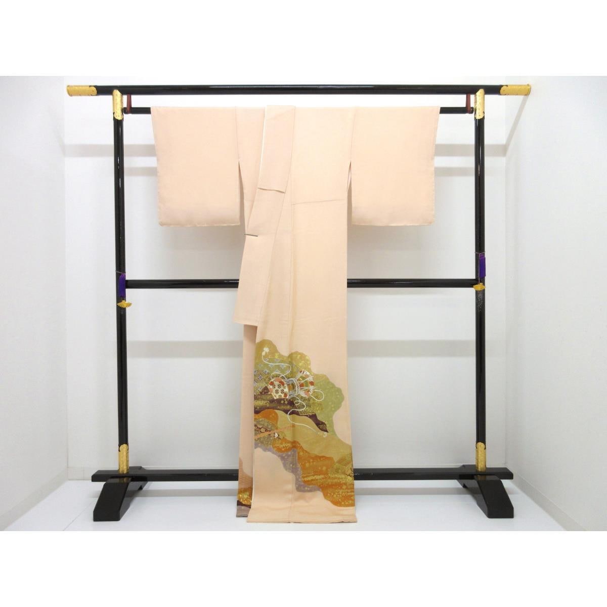 【未使用品】色留袖　隅切角に三木【千總】