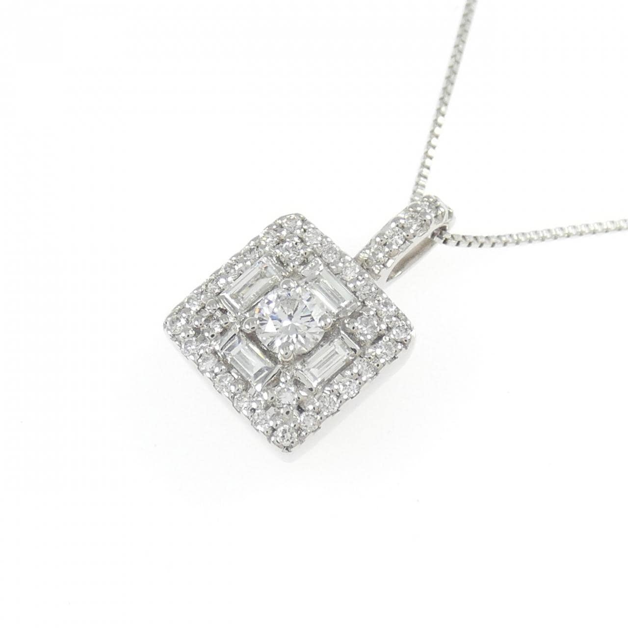 K18WG ダイヤモンド ネックレス 0.35CT