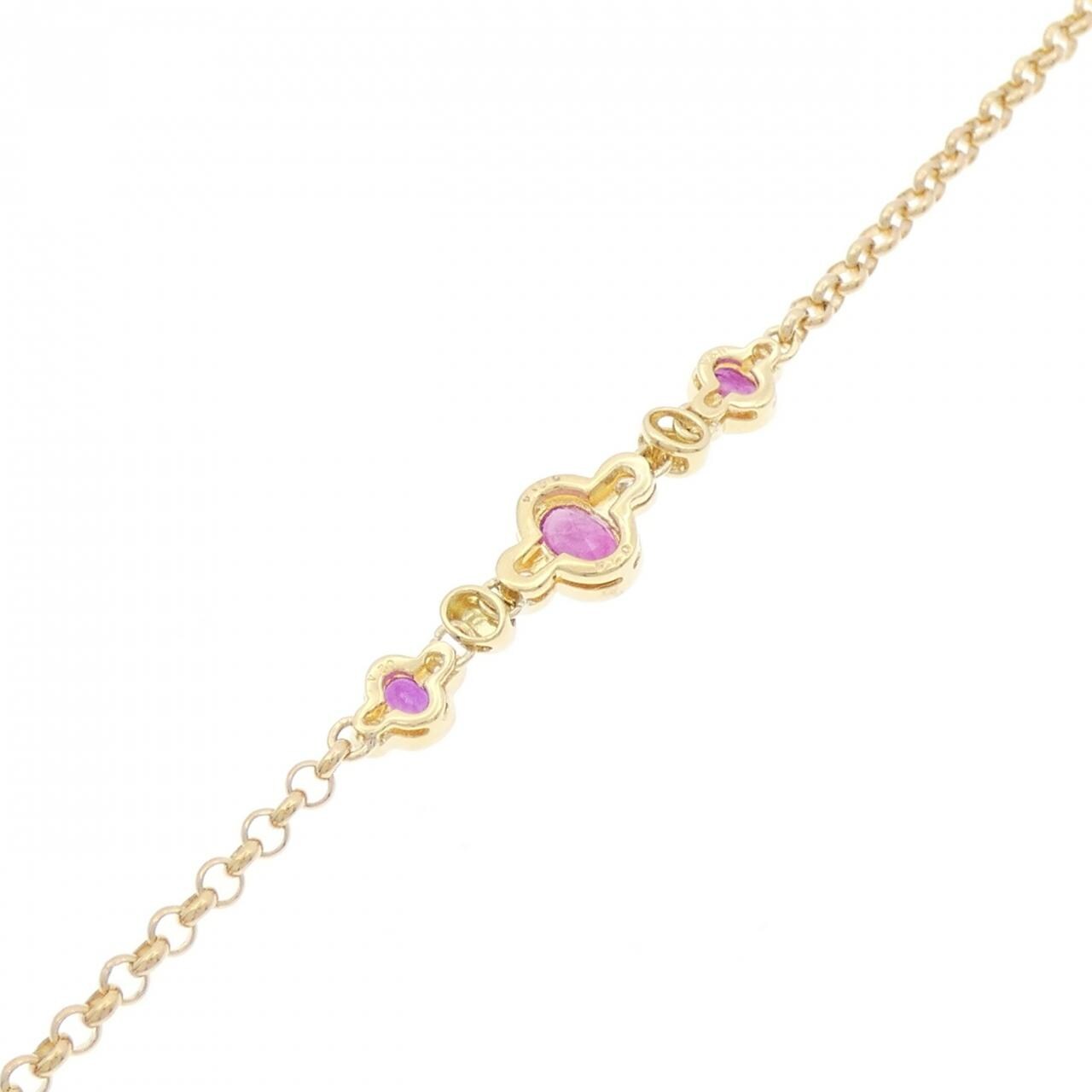 K18YG ルビー ブレスレット 1.21CT