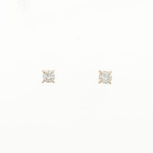 K18YG ソリティア ダイヤモンド ピアス 0.306CT