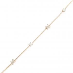 K18PG フラワー ダイヤモンド ブレスレット 0.22CT