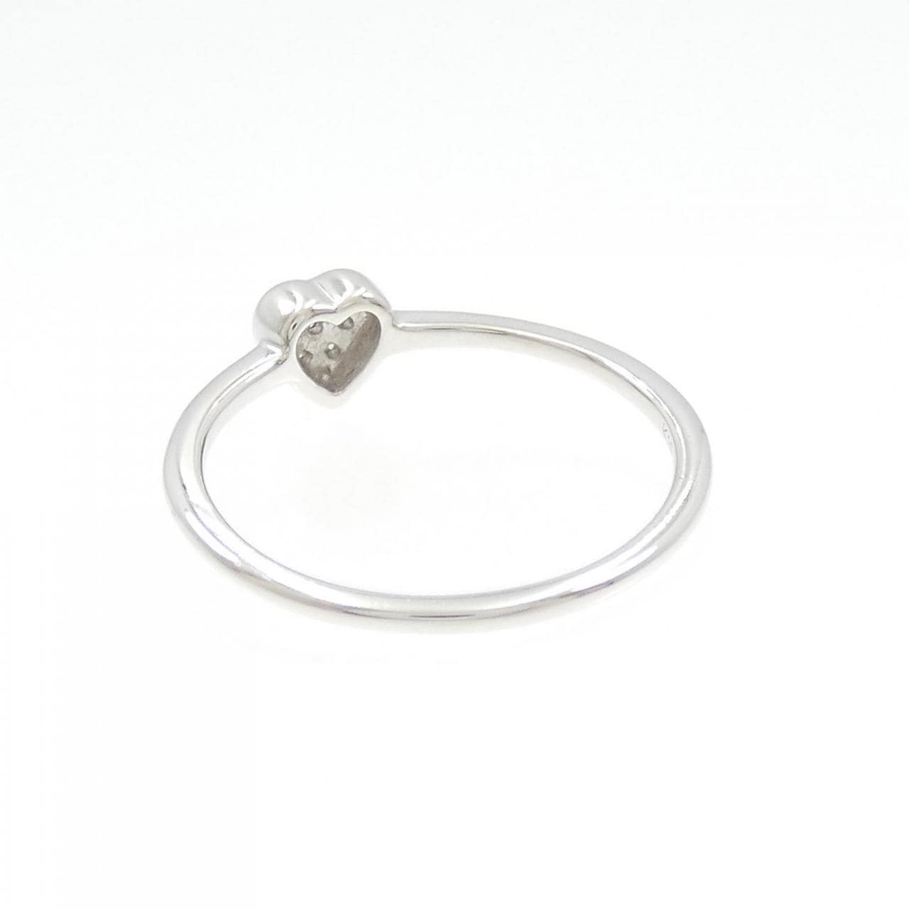 K10WG Heart Diamond Ring 0.04CT