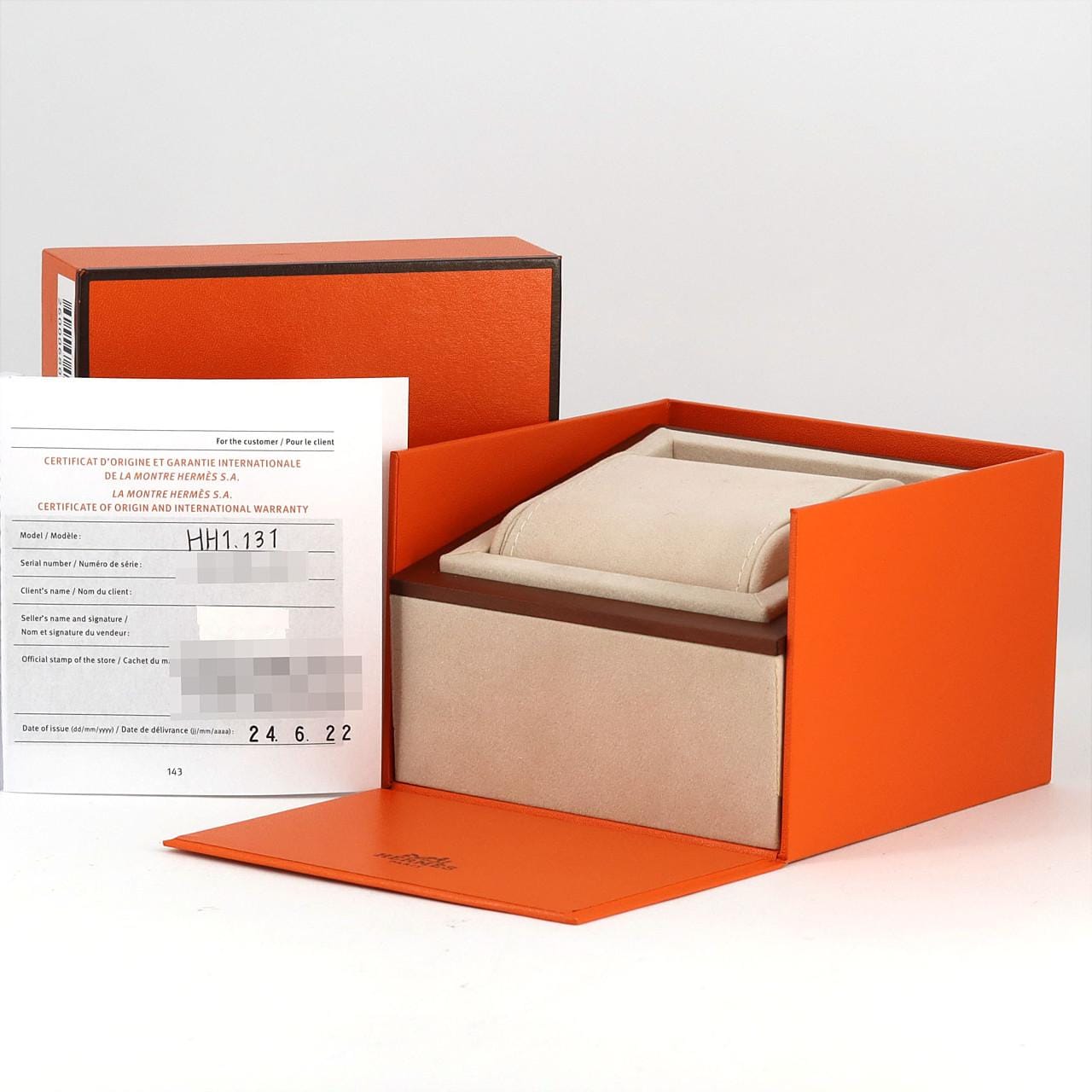HERMES H 手錶/D HH1.131 不銹鋼石英