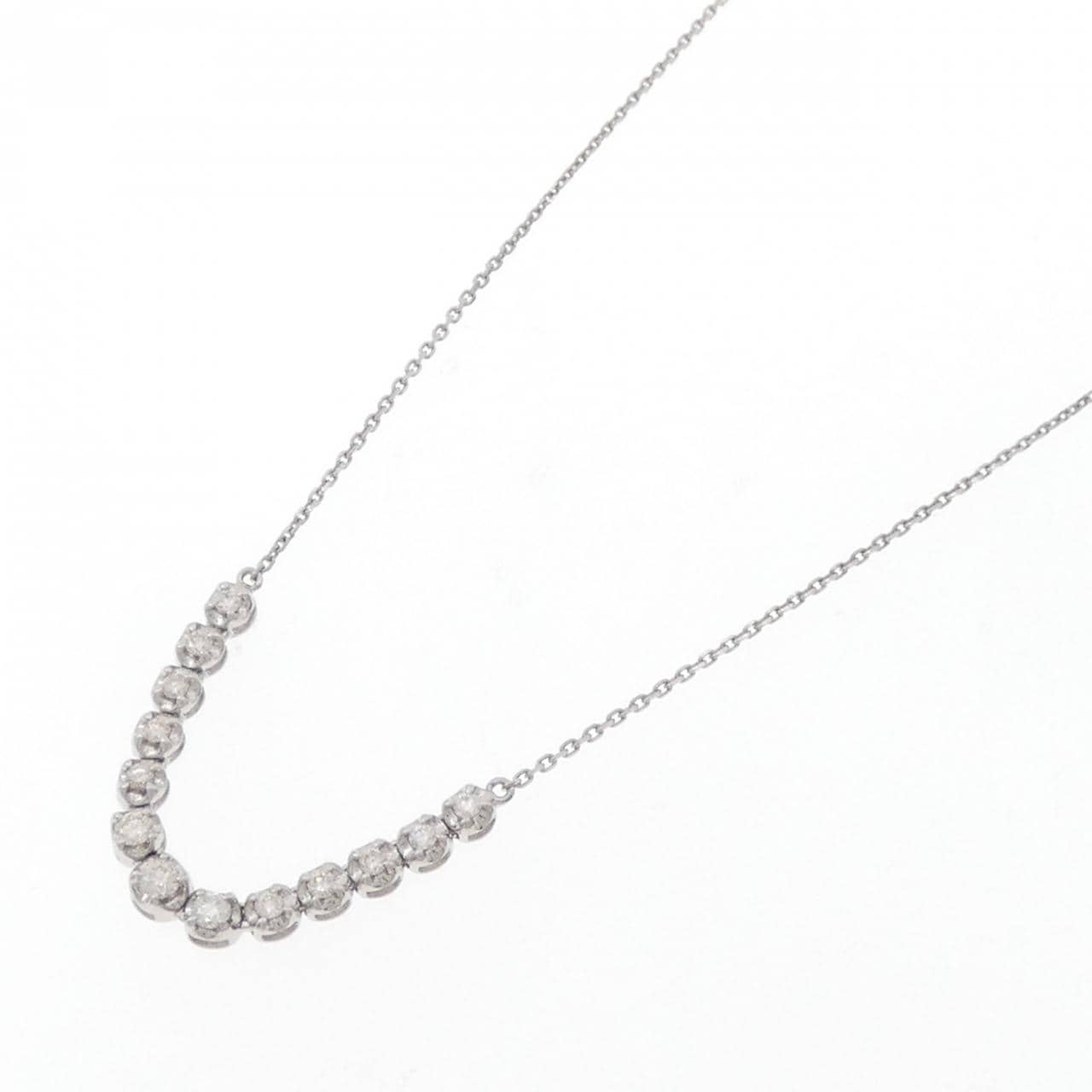 K18WG ダイヤモンド ネックレス 0.25CT