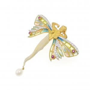 マリエラ カラーストーン ブローチ