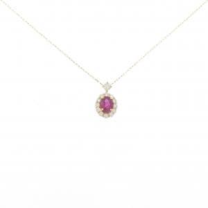【新品】K18YG ルビー ネックレス 0.31CT