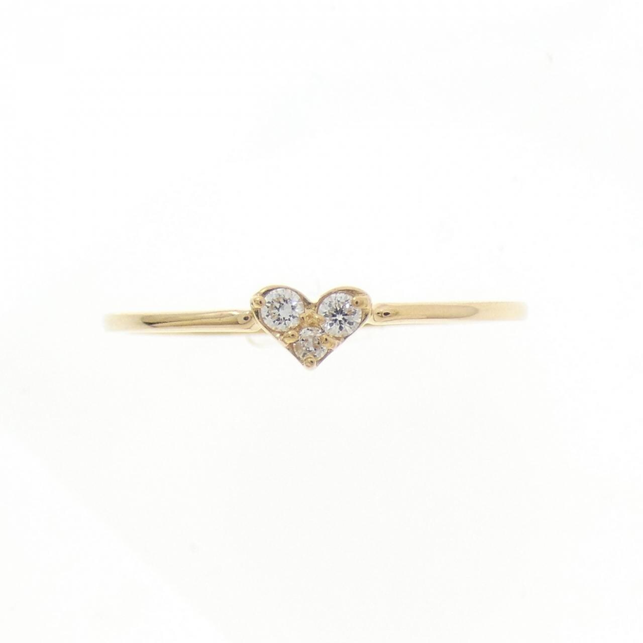 【リメイク】K18YG ハート ダイヤモンド リング 0.05CT