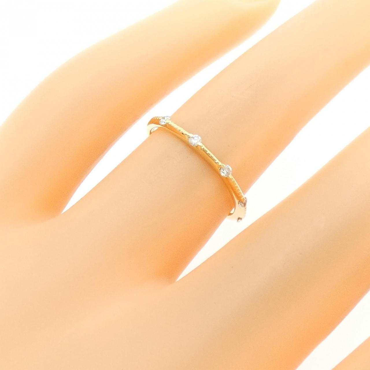 K18YG ダイヤモンド リング 0.08CT